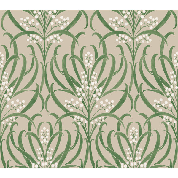 W3927 - 311 Ivory | Kravet Design | Ronald Redding Arts & Crafts | Botanical & Floral Wallcovering Print