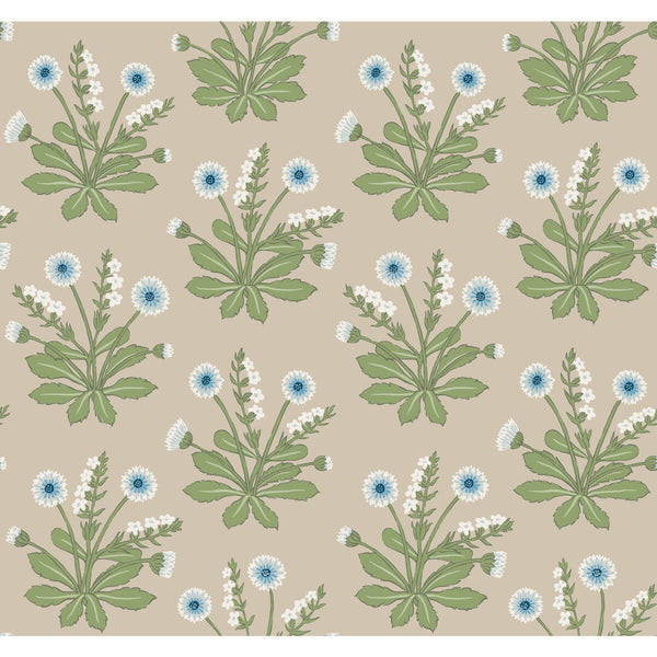 W3928 - 315 Ivory | Kravet Design | Ronald Redding Arts & Crafts | Botanical & Floral Wallcovering Print