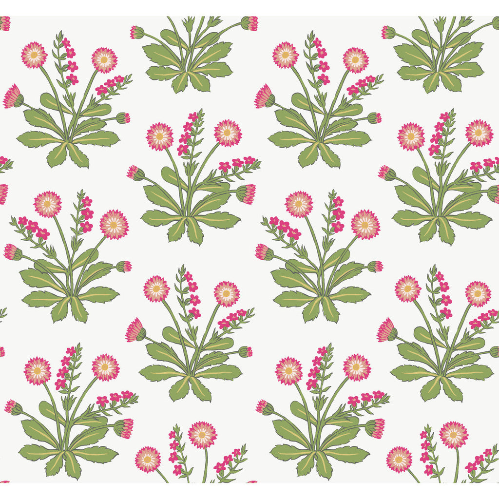 W3928 - 317 White | Kravet Design | Ronald Redding Arts & Crafts | Botanical & Floral Wallcovering Print