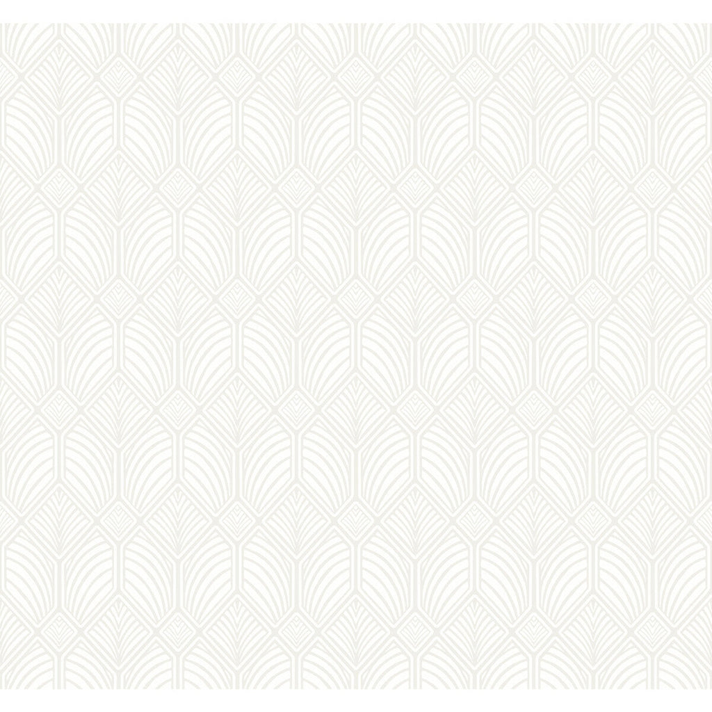 W3931 - 101 Silver | Kravet Design | Ronald Redding Arts & Crafts | Geometric Wallcovering Print