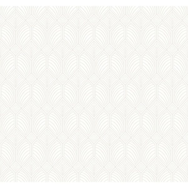 W3931 - 101 Silver | Kravet Design | Ronald Redding Arts & Crafts | Geometric Wallcovering Print