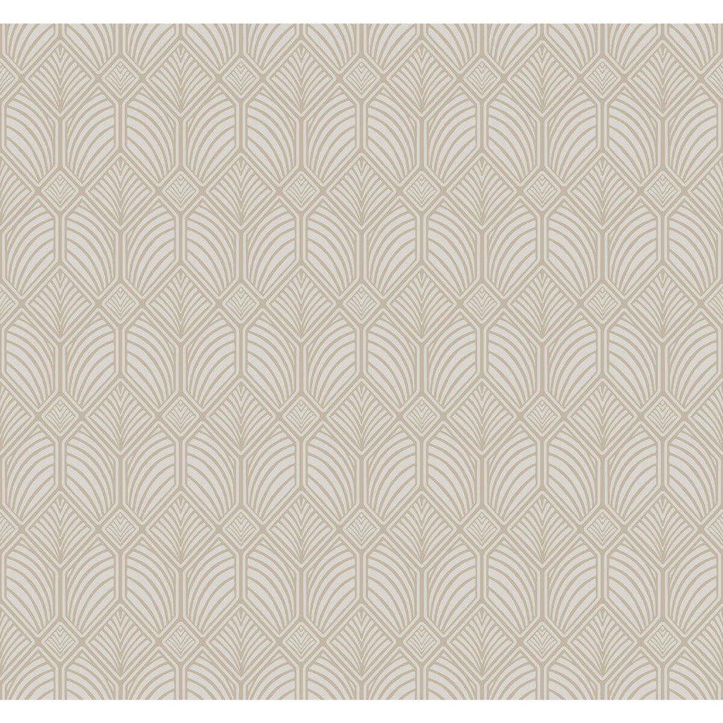 W3931 - 106 Taupe | Kravet Design | Ronald Redding Arts & Crafts | Geometric Wallcovering Print