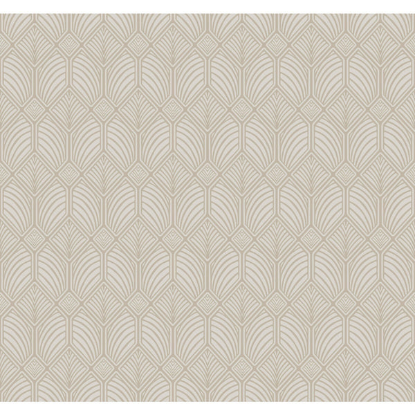 W3931 - 106 Taupe | Kravet Design | Ronald Redding Arts & Crafts | Geometric Wallcovering Print