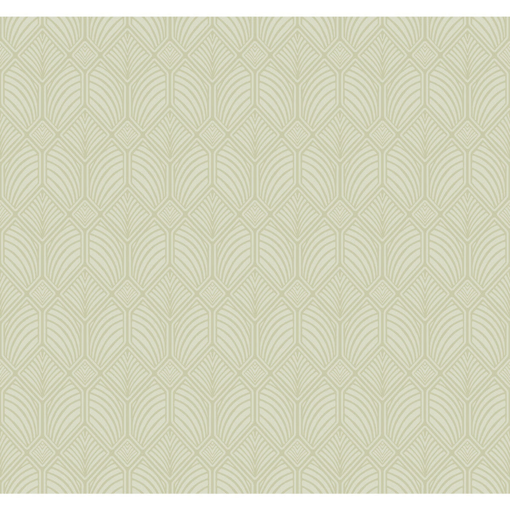 W3931 - 303 Green | Kravet Design | Ronald Redding Arts & Crafts | Geometric Wallcovering Print