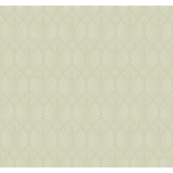 W3931 - 303 Green | Kravet Design | Ronald Redding Arts & Crafts | Geometric Wallcovering Print