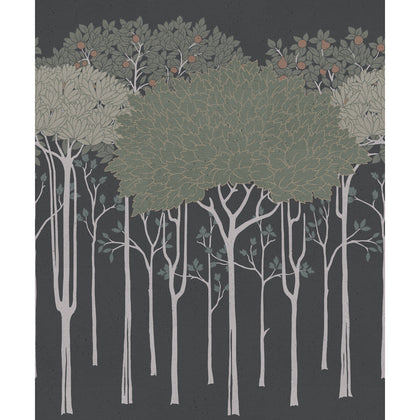 W3935 - 312 Green | Kravet Design | Ronald Redding Arts & Crafts | Botanical & Floral Metallic Wallcovering Print