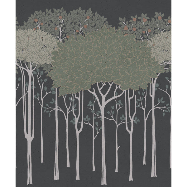 W3935 - 312 Green | Kravet Design | Ronald Redding Arts & Crafts | Botanical & Floral Metallic Wallcovering Print