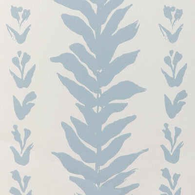 Climbing Leaves Wp - Chambray Blue | Kravet Couture | Atelier Wallcovering | Botanical & Floral Wallcovering Print