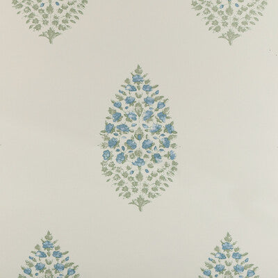 Atelier Paisley Wp - Blue Sage Green | Kravet Couture | Atelier Wallcovering | Botanical & Floral Paisley Wallcovering Print