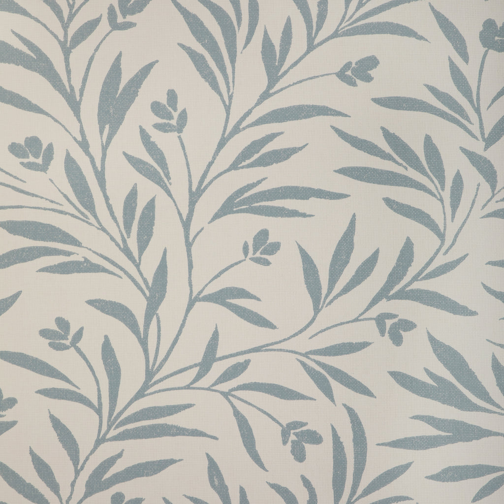 Wispy Vines Wp - Chambray Blue | Kravet Couture | Atelier Wallcovering | Botanical & Floral Wallcovering Print