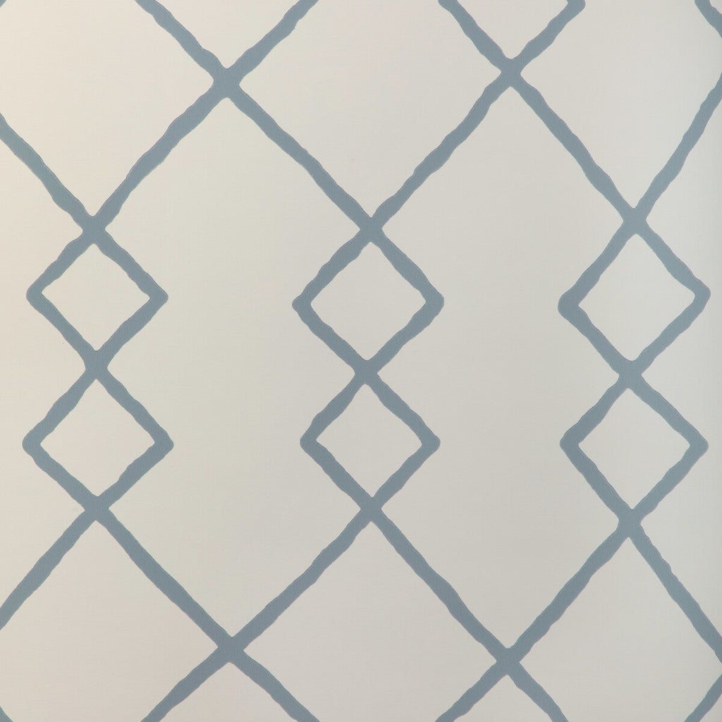 Geo Graphica Wp - Chambray Blue | Kravet Couture | Atelier Wallcovering |Global Geometric Wallcovering Print