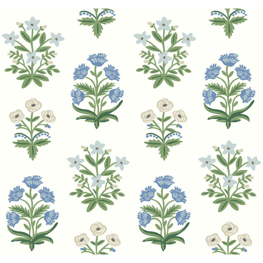 Kravet Design - W3942-315 Green | Kravet Design | Rifle Paper Co Second Edition | Botanical & Floral Metallic Wallcovering Print