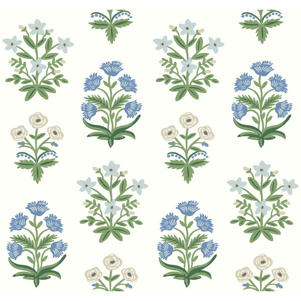 Kravet Design - W3942-315 Green | Kravet Design | Rifle Paper Co Second Edition | Botanical & Floral Metallic Wallcovering Print