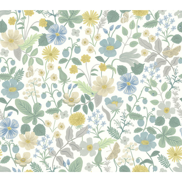 Kravet Design - W3943-153 Blue | Kravet Design | Rifle Paper Co Second Edition | Botanical & Floral Wallcovering Print