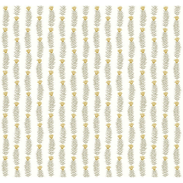 Kravet Design - W3946-430 White | Kravet Design | Rifle Paper Co Second Edition | Botanical & Floral Metallic Wallcovering Print