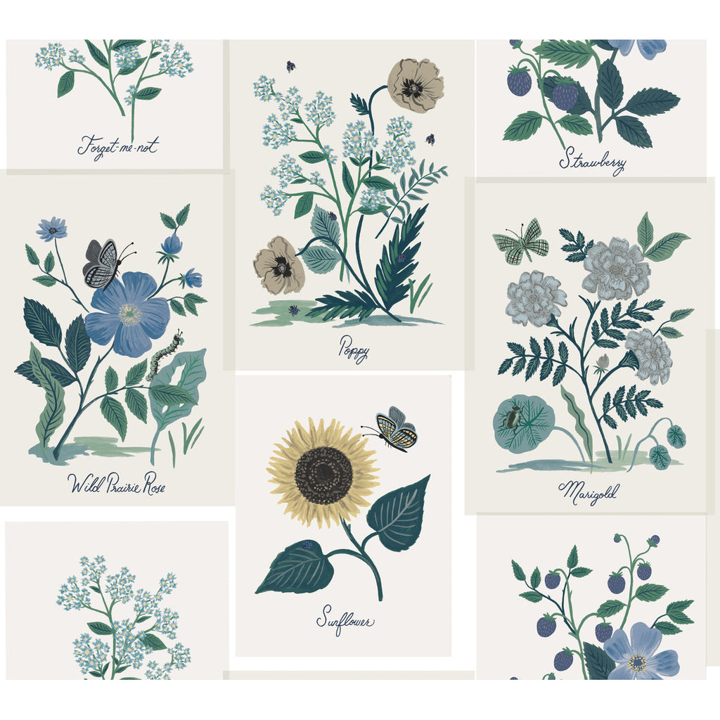 Kravet Design - W3947-350 Blue | Kravet Design | Rifle Paper Co Second Edition | Botanical & Floral Wallcovering Print