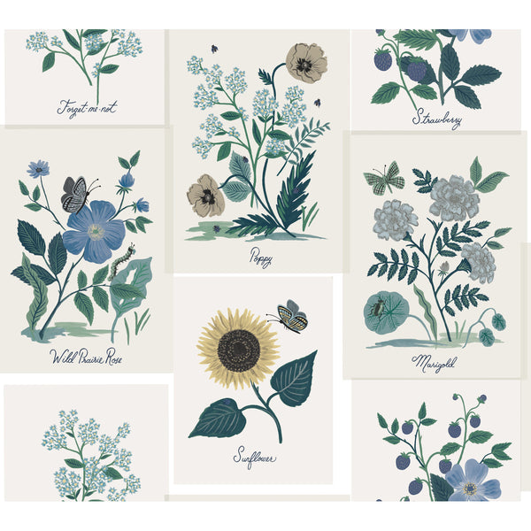Kravet Design - W3947-350 Blue | Kravet Design | Rifle Paper Co Second Edition | Botanical & Floral Wallcovering Print