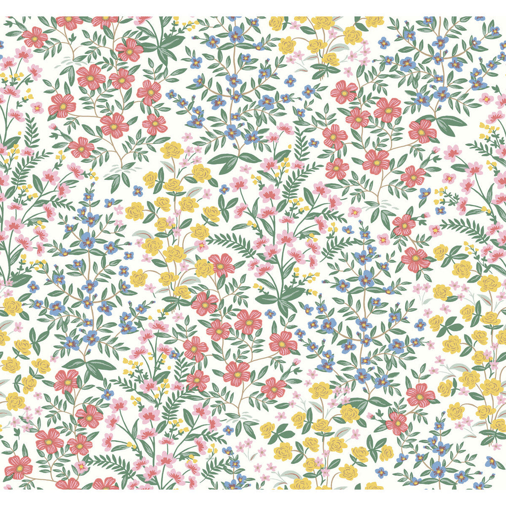 Kravet Design - W3950-514 Blue | Kravet Design | Rifle Paper Co Second Edition | Botanical & Floral Metallic Wallcovering Print