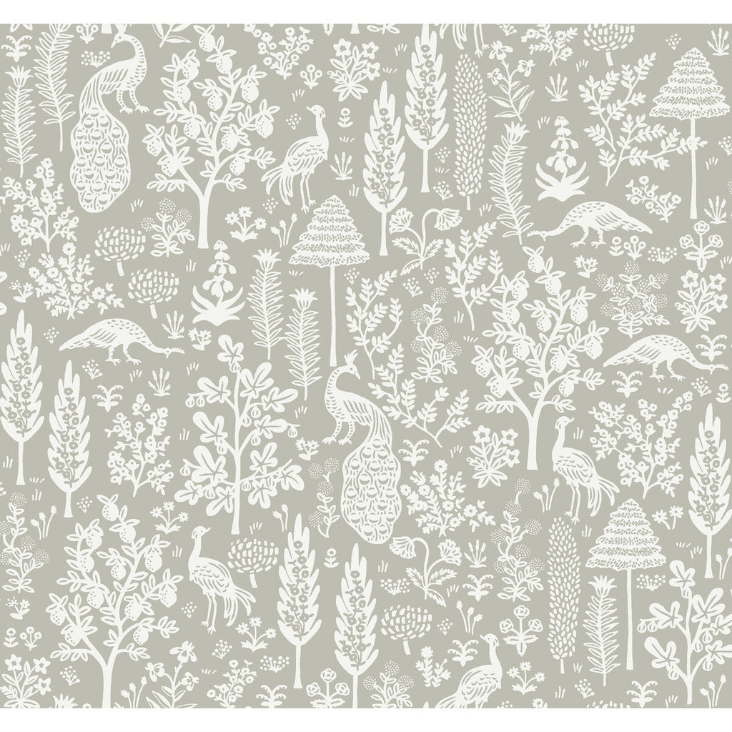 Kravet Design - W3951-1101 Grey | Kravet Design | Rifle Paper Co Second Edition | Botanical & Floral Animal/Insects Wallcovering Print