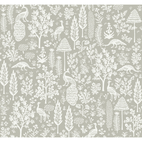 Kravet Design - W3951-1101 Grey | Kravet Design | Rifle Paper Co Second Edition | Botanical & Floral Animal/Insects Wallcovering Print