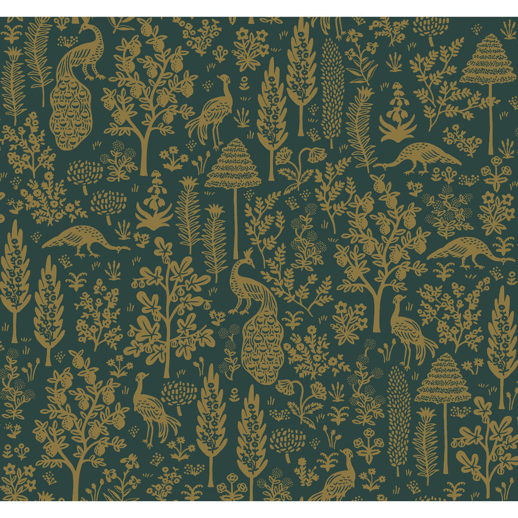 Kravet Design - W3951-34 Green | Kravet Design | Rifle Paper Co Second Edition | Botanical & Floral Animal/Insects Wallcovering Print