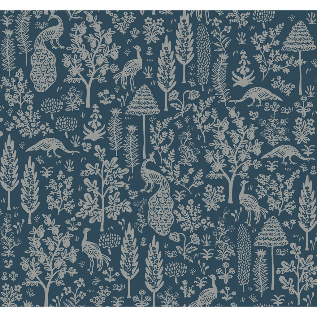 Kravet Design - W3951-511 Turquoise | Kravet Design | Rifle Paper Co Second Edition | Botanical & Floral Animal/Insects Wallcovering Print