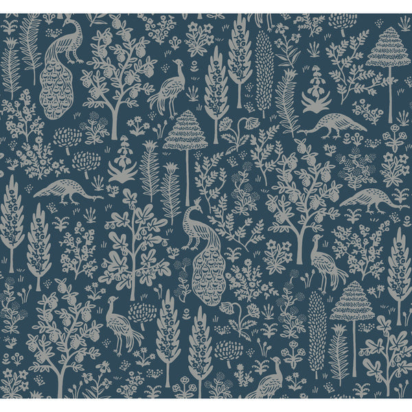Kravet Design - W3951-511 Turquoise | Kravet Design | Rifle Paper Co Second Edition | Botanical & Floral Animal/Insects Wallcovering Print
