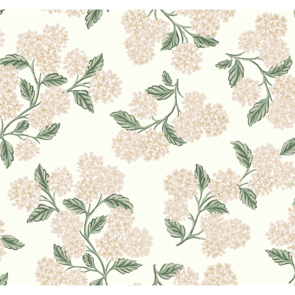 Kravet Design - W3952-117 Pink | Kravet Design | Rifle Paper Co Second Edition | Botanical & Floral Metallic Wallcovering Print