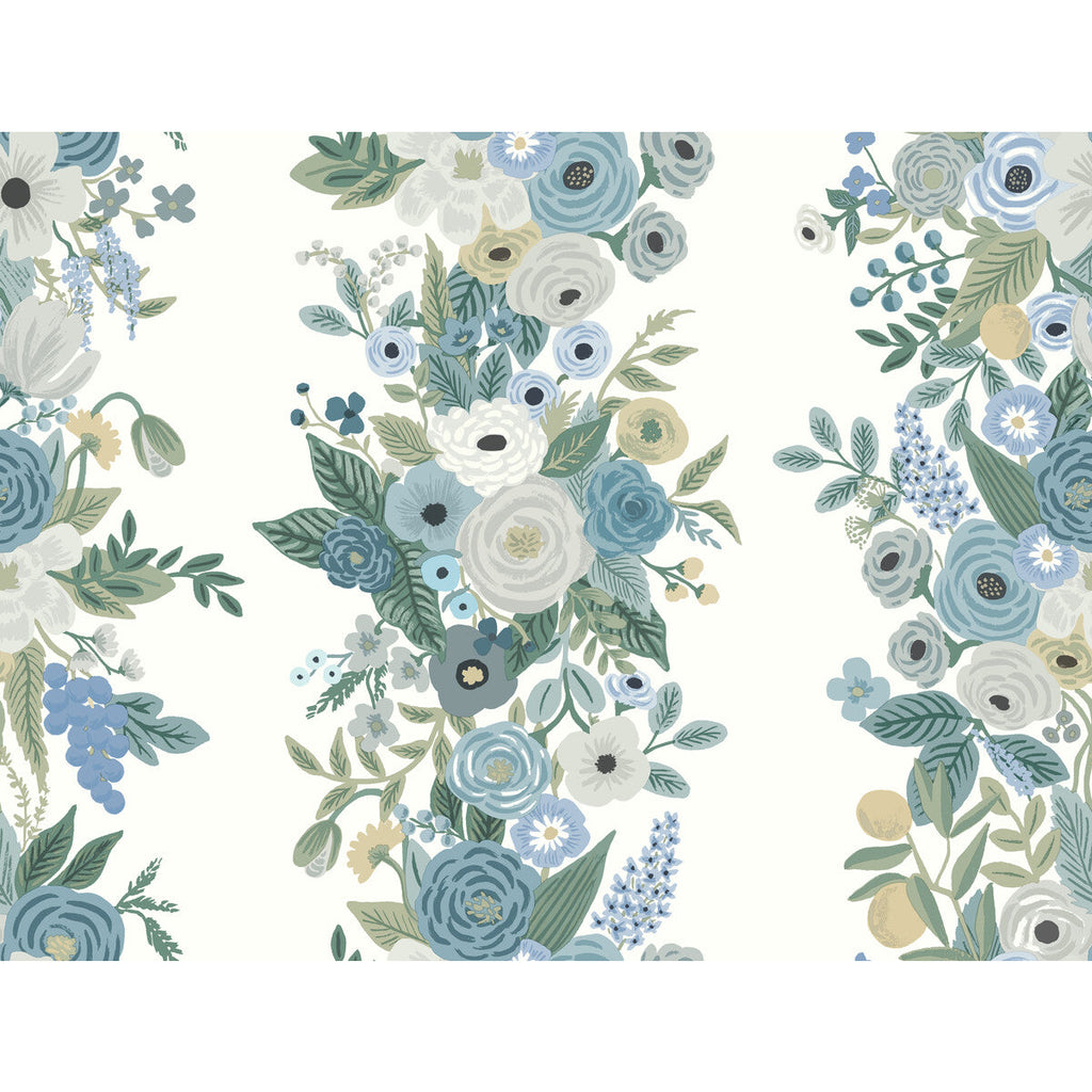 Kravet Design - W3954-530 Blue | Kravet Design | Rifle Paper Co Second Edition | Botanical & Floral Wallcovering Print