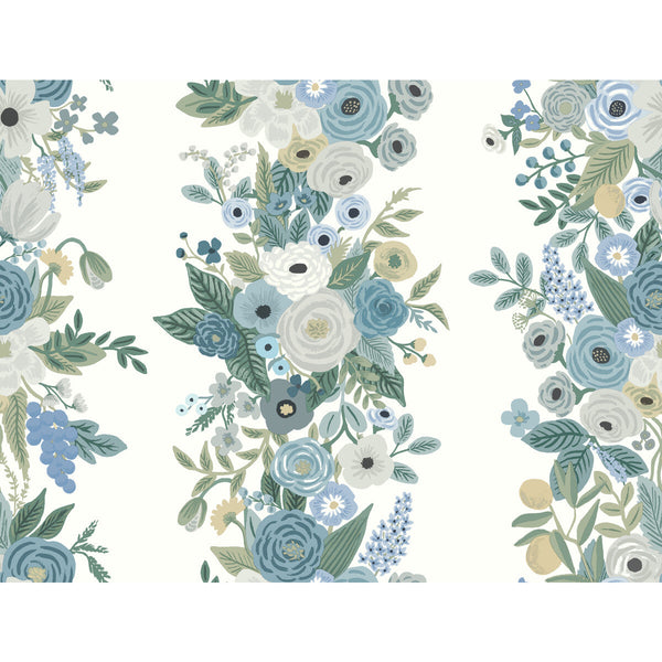 Kravet Design - W3954-530 Blue | Kravet Design | Rifle Paper Co Second Edition | Botanical & Floral Wallcovering Print
