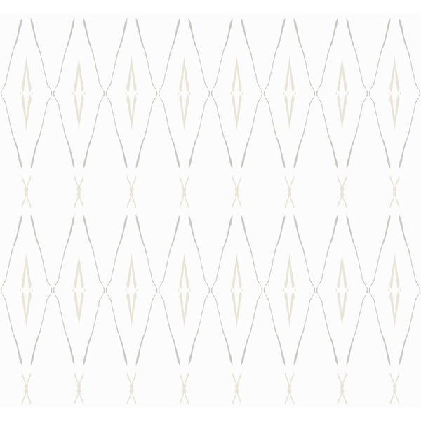 Kravet Design - W3963-11 Grey | Kravet Design | Benson-Cobb Signature Wallcovering |Diamond Geometric Wallcovering Print