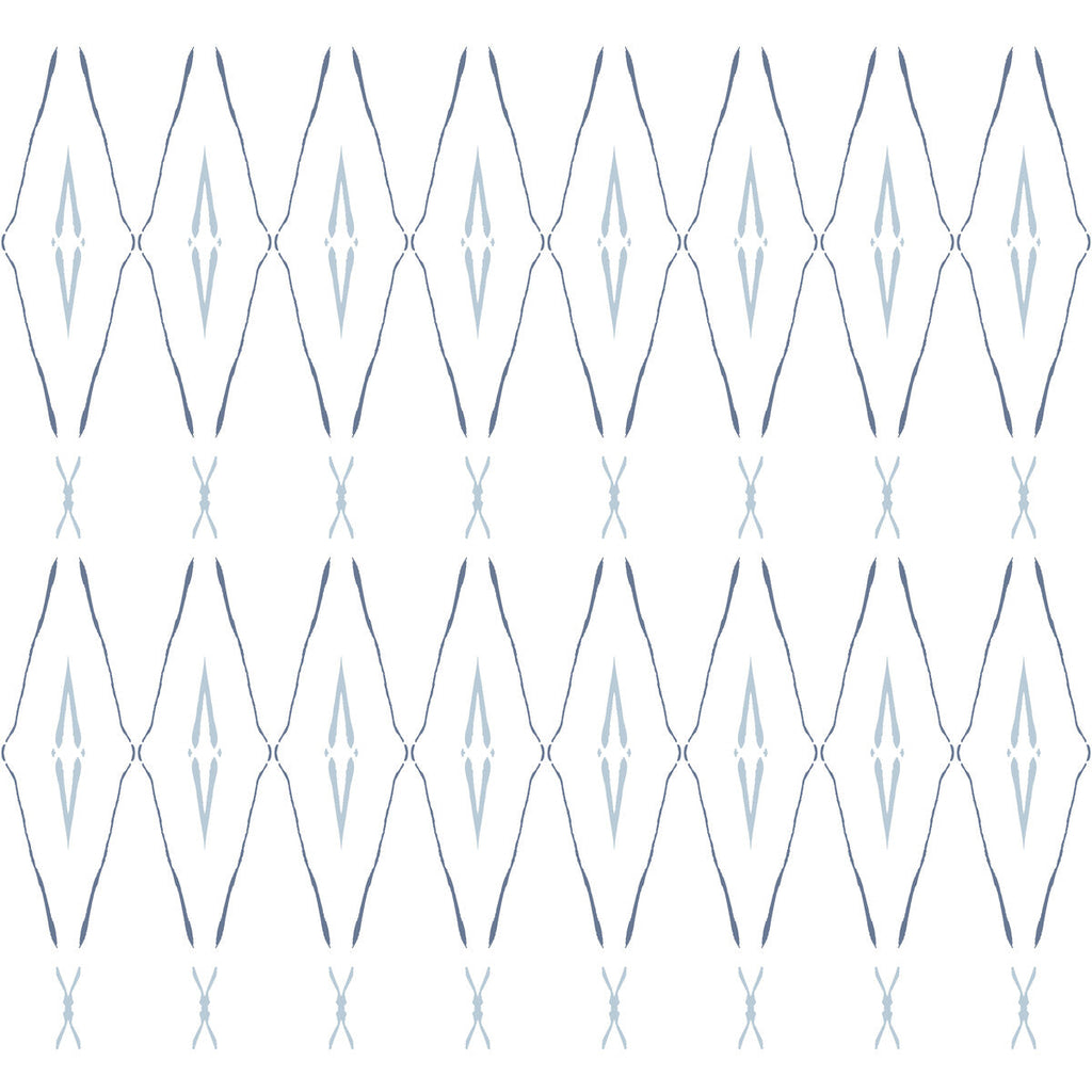 Kravet Design - W3963-155 Blue | Kravet Design | Benson-Cobb Signature Wallcovering |Diamond Geometric Wallcovering Print