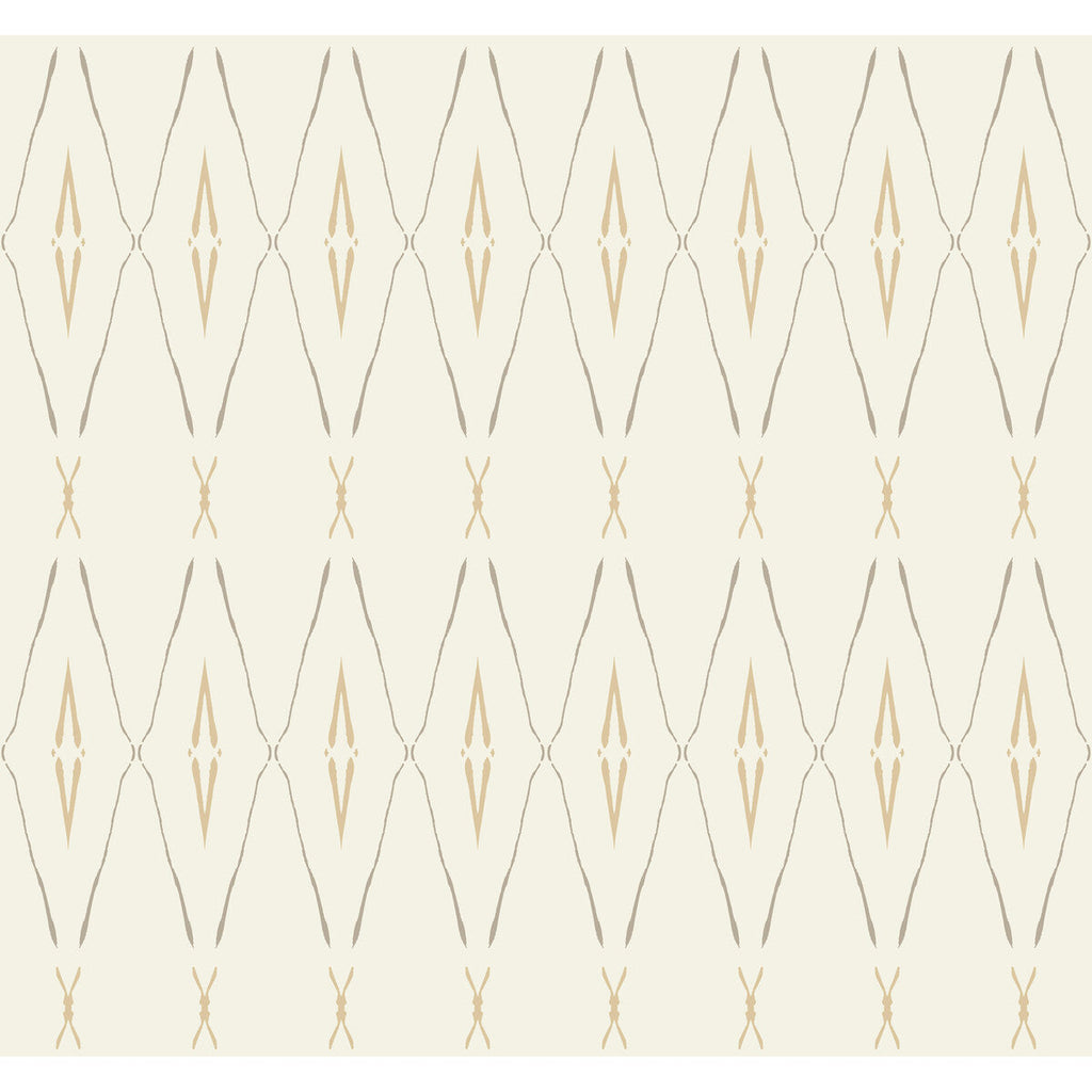 Kravet Design - W3963-611 Brown | Kravet Design | Benson-Cobb Signature Wallcovering |Diamond Geometric Wallcovering Print