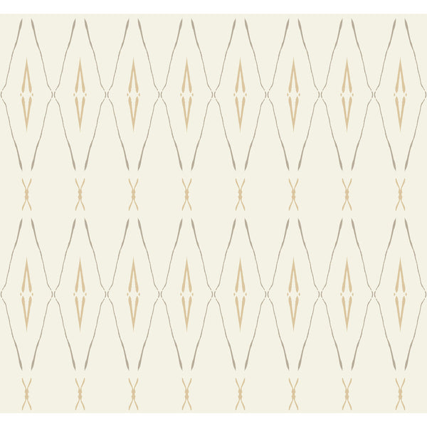 Kravet Design - W3963-611 Brown | Kravet Design | Benson-Cobb Signature Wallcovering |Diamond Geometric Wallcovering Print