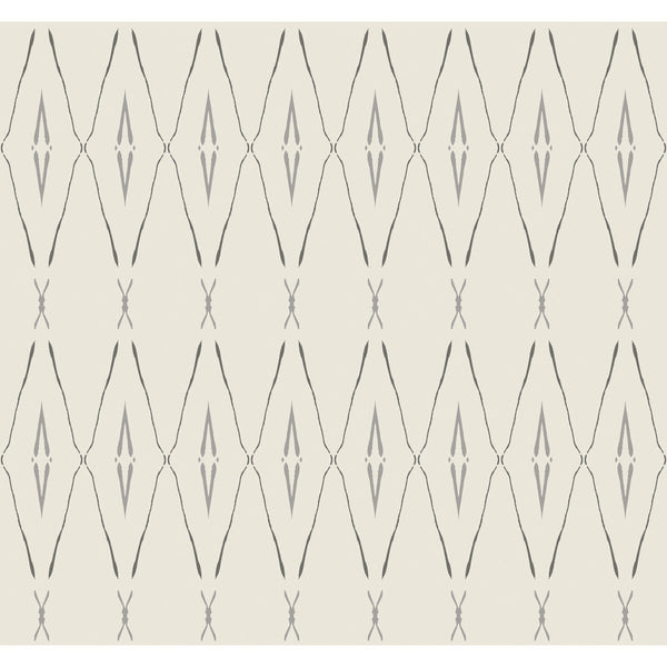 Kravet Design - W3963-811 Black | Kravet Design | Benson-Cobb Signature Wallcovering |Diamond Geometric Wallcovering Print