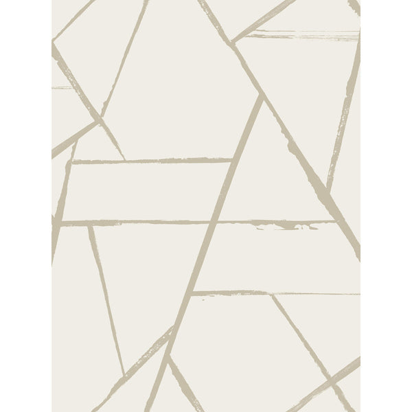 Kravet Design - W3964-106 Taupe | Kravet Design | Benson-Cobb Signature Wallcovering |Modern Geometric Wallcovering Print
