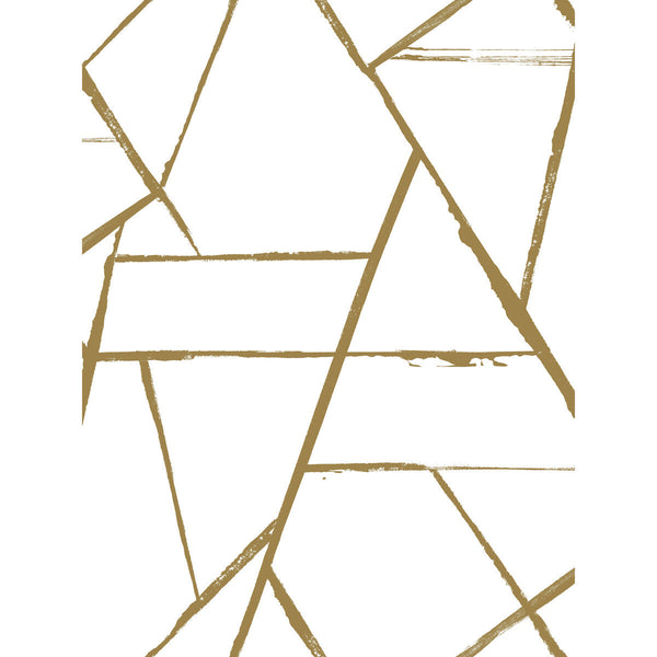 W3964-4 Gold | Kravet Design | Benson-Cobb Signature Wallcovering |Modern Geometric Wallcovering Print