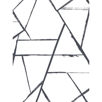W3964-8 Black | Kravet Design | Benson-Cobb Signature Wallcovering |Modern Geometric Wallcovering Print