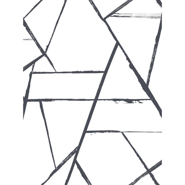 W3964-8 Black | Kravet Design | Benson-Cobb Signature Wallcovering |Modern Geometric Wallcovering Print