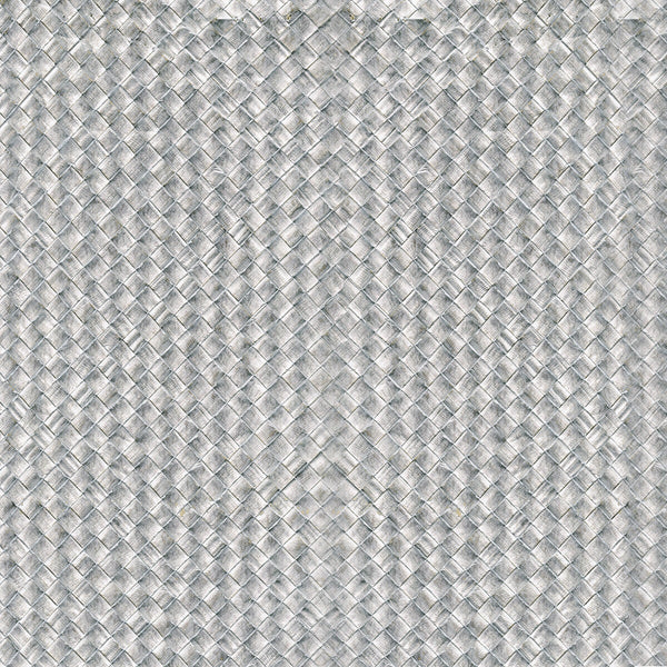 Kravet Design - W3981-1121 Silver | Kravet Design | Elements Ii Naturals |Geometric Metallic Wallcovering Grasscloth