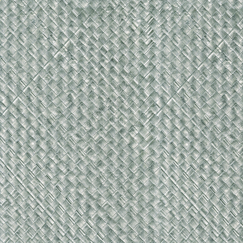 Kravet Design - W3981-11 Silver | Kravet Design | Elements Ii Naturals |Geometric Metallic Wallcovering Grasscloth