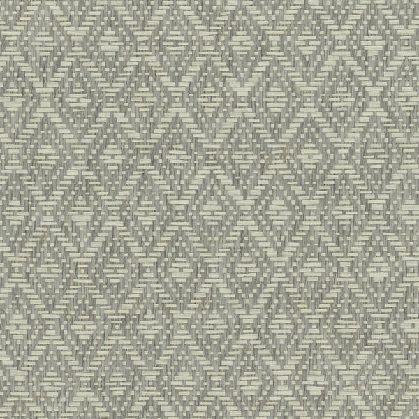 Kravet Design - W4010-11 Taupe | Kravet Design | Elements Ii Naturals |Geometric Texture Wallcovering Grasscloth