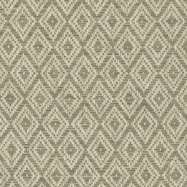 Kravet Design - W4010-16 Taupe | Kravet Design | Elements Ii Naturals |Geometric Texture Wallcovering Grasscloth