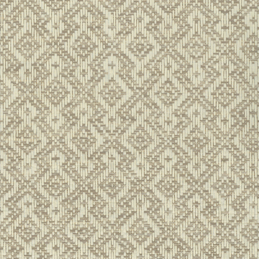 Kravet Design - W4014-116 Ivory | Kravet Design | Elements Ii Naturals |Geometric Texture Wallcovering Grasscloth