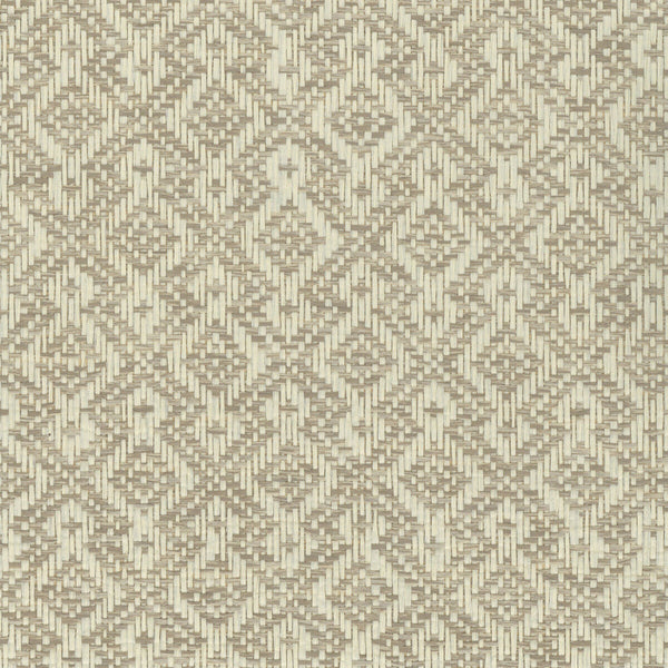 Kravet Design - W4014-116 Ivory | Kravet Design | Elements Ii Naturals |Geometric Texture Wallcovering Grasscloth