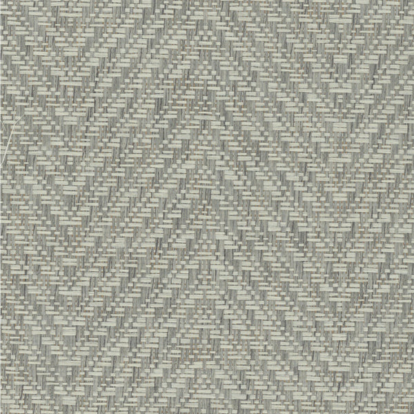 Kravet Design - W4015-11 White | Kravet Design | Elements Ii Naturals |Herringbone/Tweed Texture Wallcovering Grasscloth
