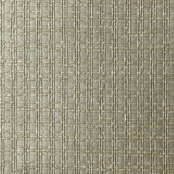 Kravet Design - W4022-11 Grey | Kravet Design | Elements Ii Naturals |Metallic Texture Wallcovering Grasscloth