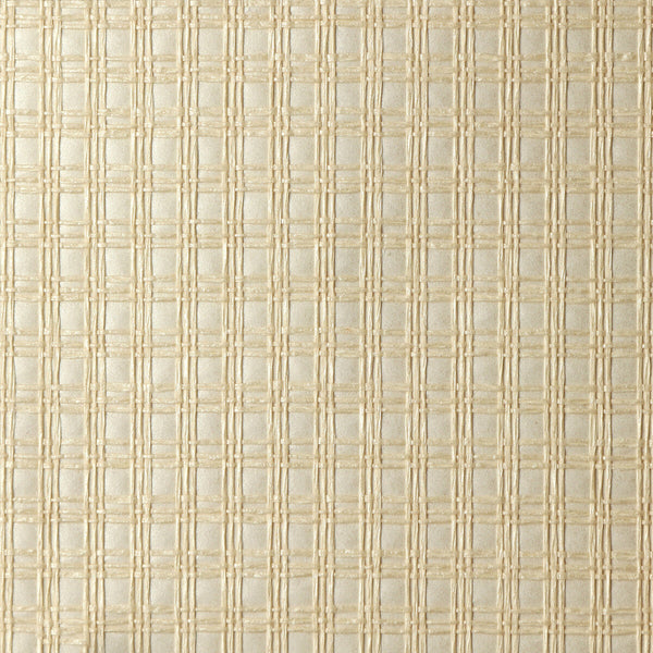 W4022-1 Ivory | Kravet Design | Elements Ii Naturals |Metallic Texture Wallcovering Grasscloth