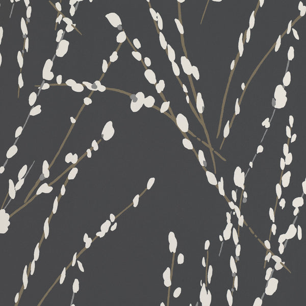 Mikado, Charcoal Wallcoverings | Romo