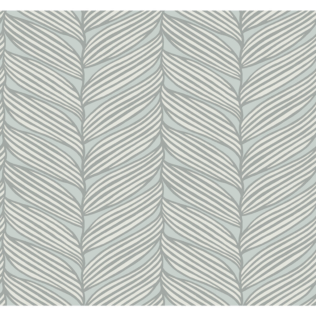 Kravet Design - W4106-1511 Blue | Kravet Design | Antonina Vella Modern Metals Second Edition | Botanical & Floral Metallic Wallcovering Print